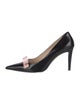 Prada Patent Leather Bow Accents Pumps