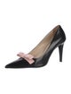 Prada Patent Leather Bow Accents Pumps