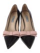 Prada Patent Leather Bow Accents Pumps