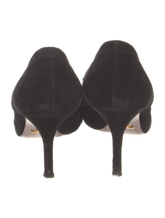 Prada Suede Bow Accents Pumps