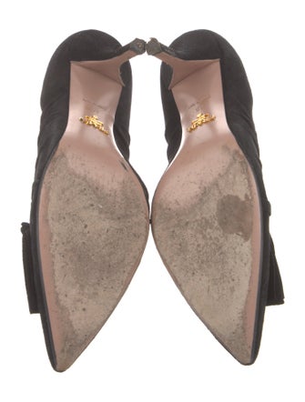 Prada Suede Bow Accents Pumps