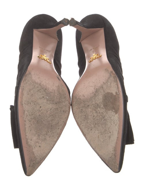 Prada Suede Bow Accents Pumps