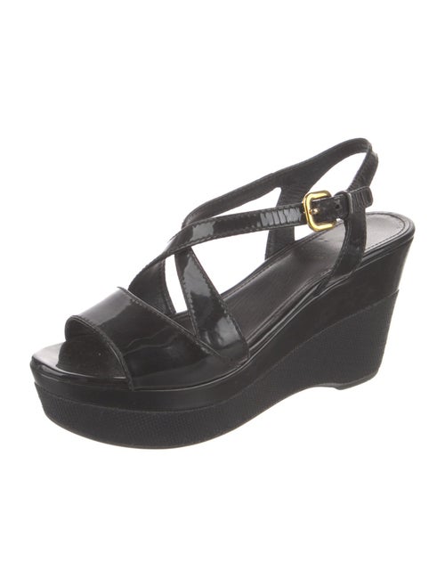 Prada Patent Leather Slingback Sandals