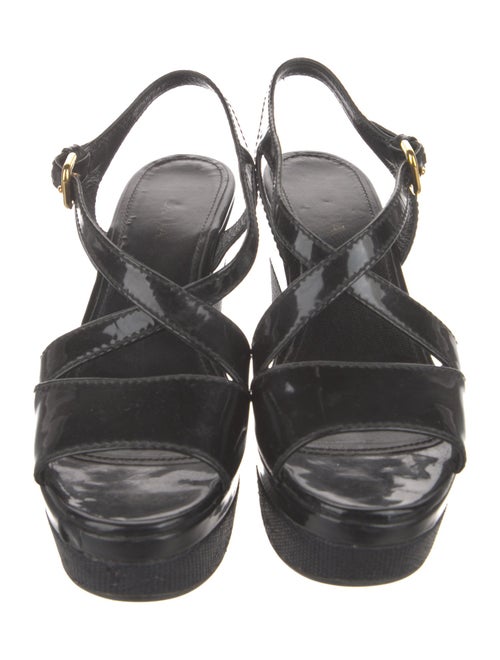 Prada Patent Leather Slingback Sandals