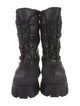 Prada Pull Up Winter Leather Lace-Up Boots