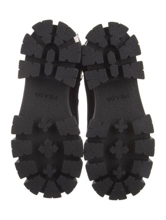 Prada Pull Up Winter Leather Lace-Up Boots