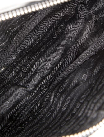 Prada Enameled Metal Triangle Triangle