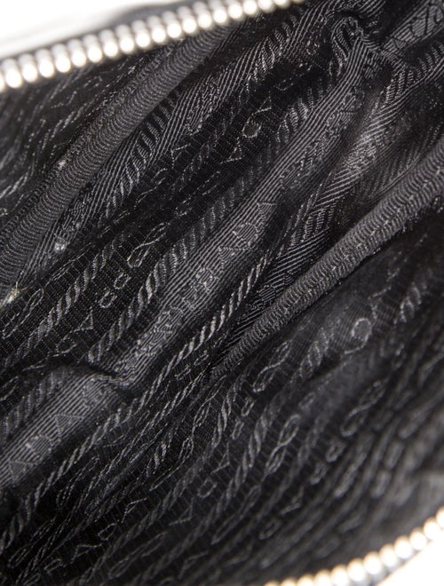 Prada Enameled Metal Triangle Triangle