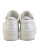 Prada Enameled Metal Triangle Leather Sneakers