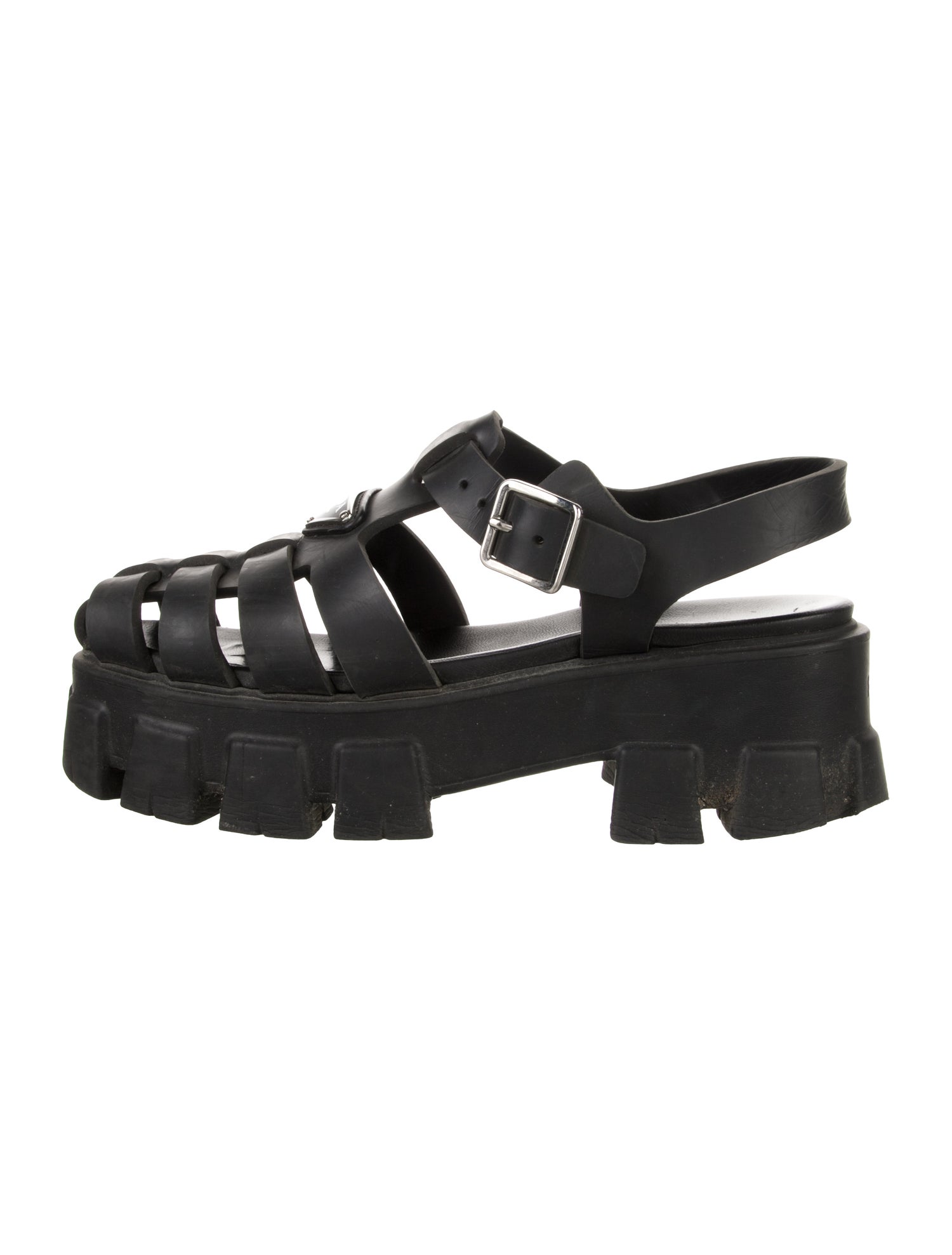 Prada Rubber Slingback Sandals