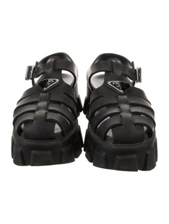 Prada Rubber Slingback Sandals