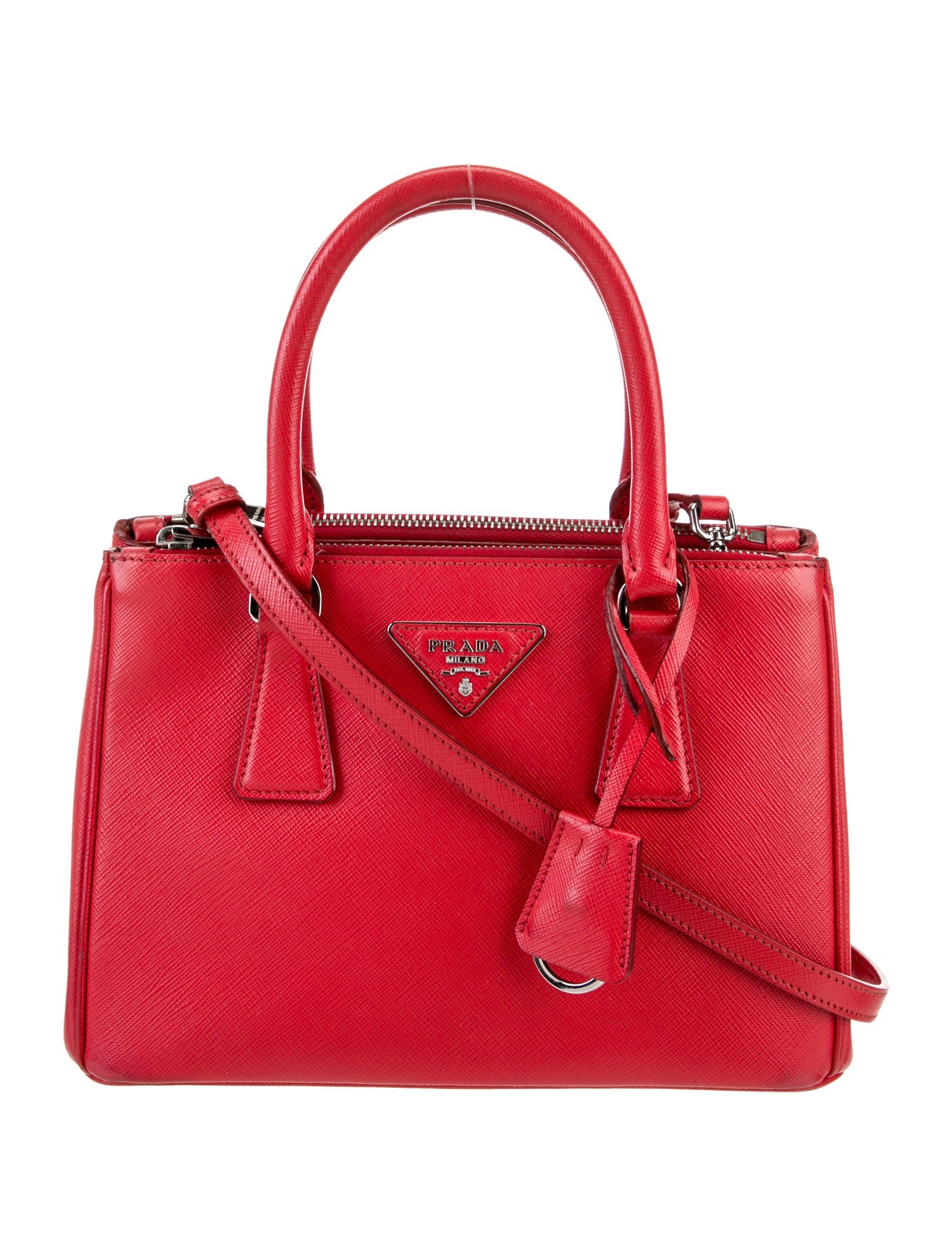 Prada Saffiano Lux Leather Galleria Double Zip