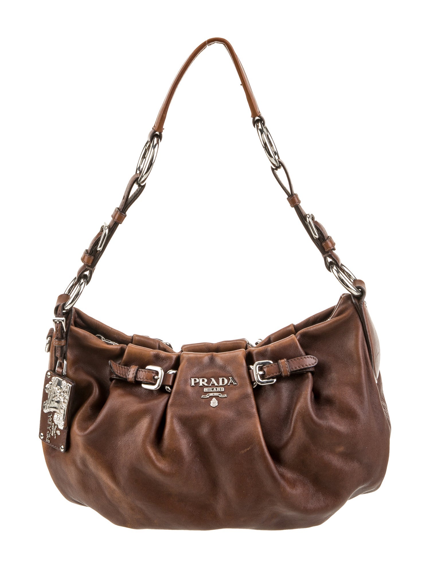 Prada Soft Calf Leather Bucket Bag