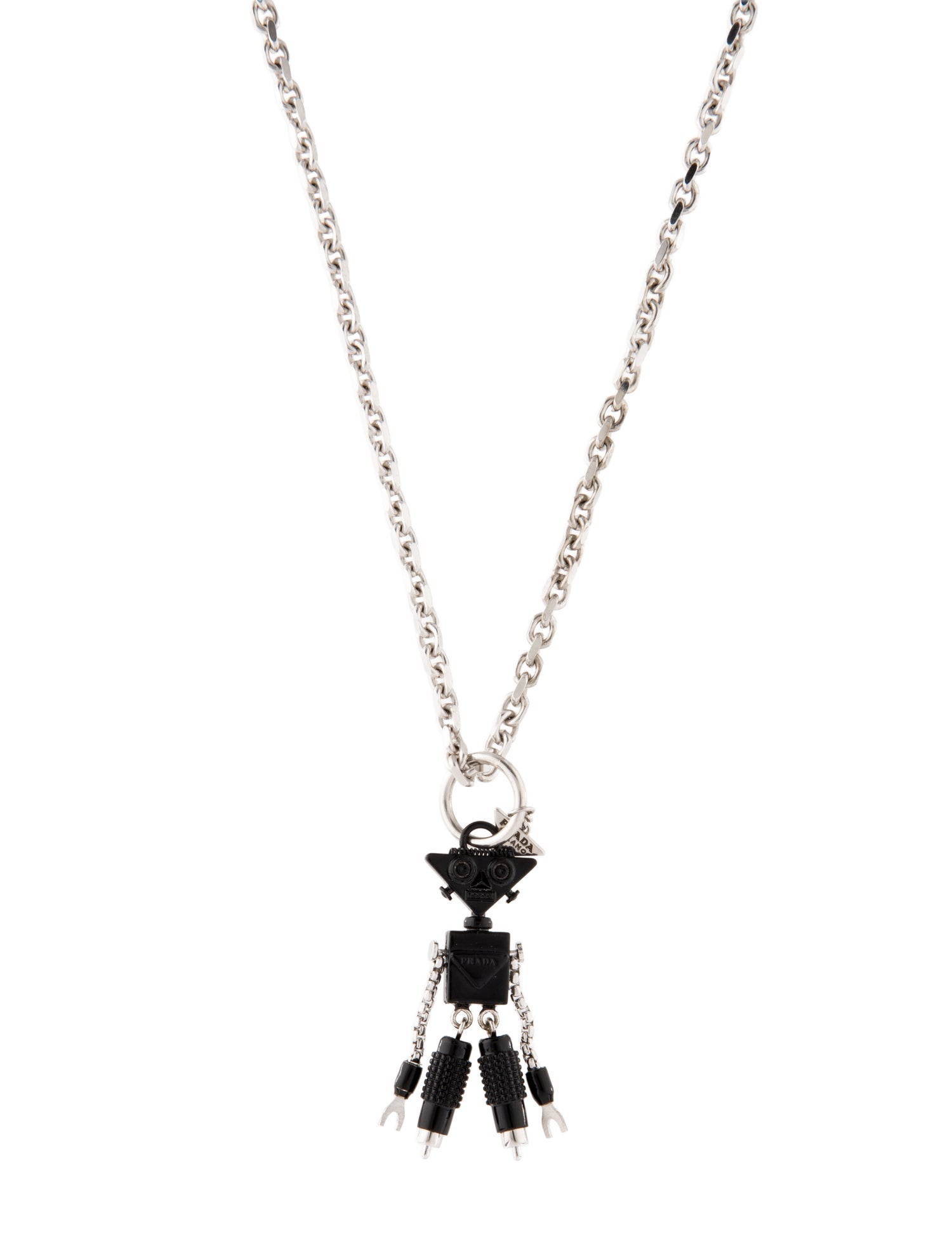Prada Robot Pendant Necklace