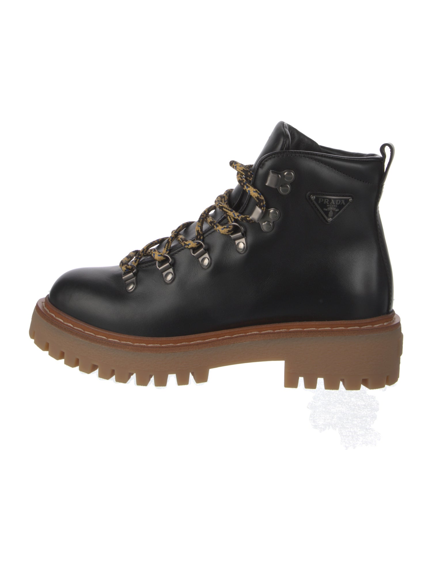 Prada Leather Combat Boots