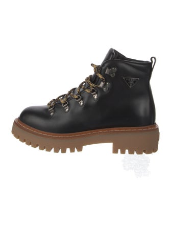 Prada Leather Combat Boots