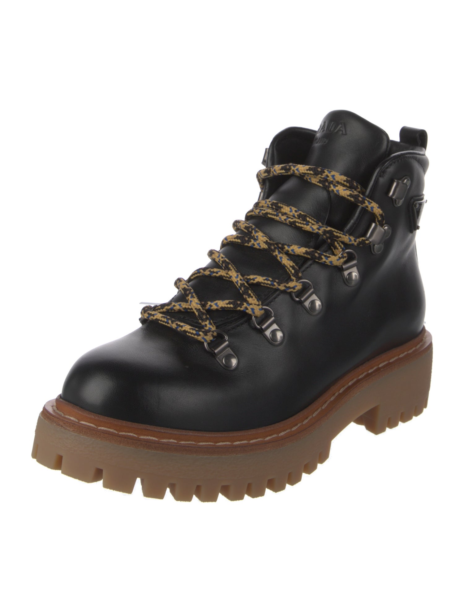 Prada Leather Combat Boots