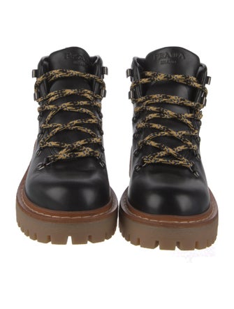 Prada Leather Combat Boots