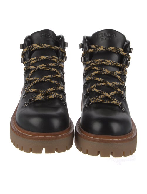 Prada Leather Combat Boots