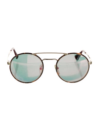 Prada Round Mirrored Sunglasses
