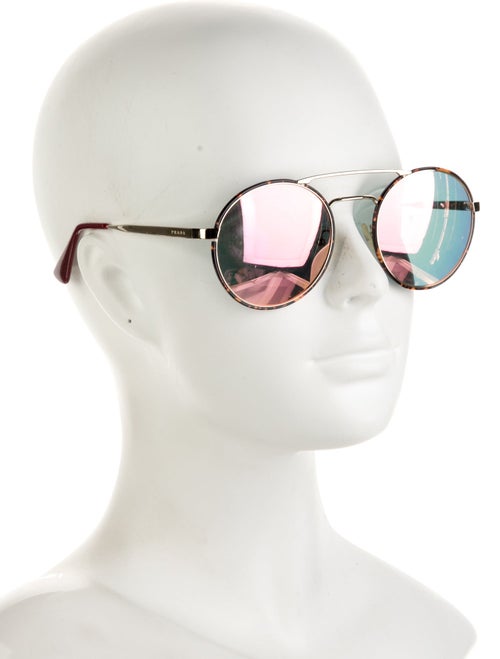 Prada Round Mirrored Sunglasses