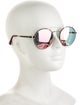 Prada Round Mirrored Sunglasses