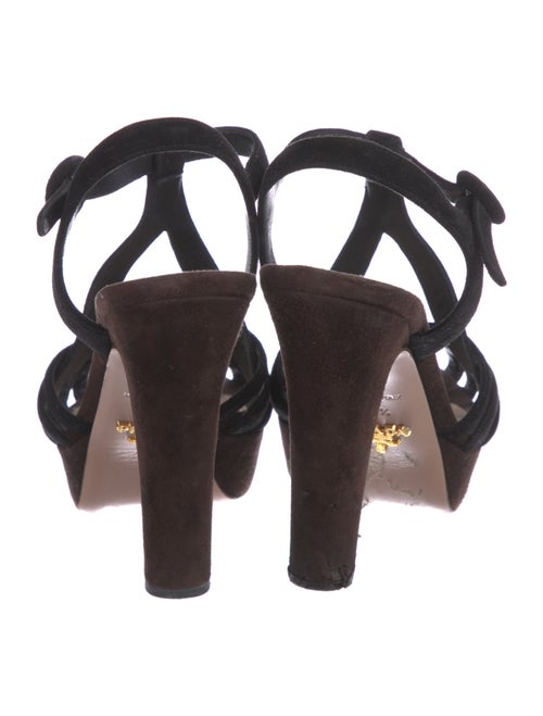 Prada Suede T-Strap Sandals