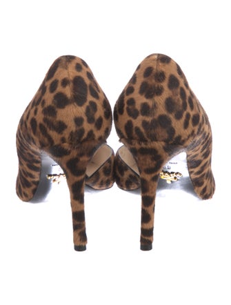 Prada Ponyhair Animal Print D'Orsay Pumps