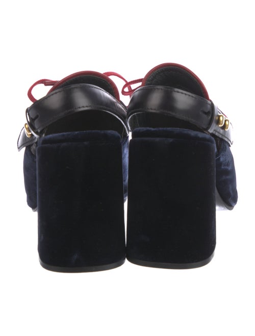 Prada Velvet Colorblock Pattern Slingback Pumps