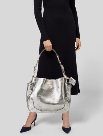 Prada Vitello Daino Leather Hobo