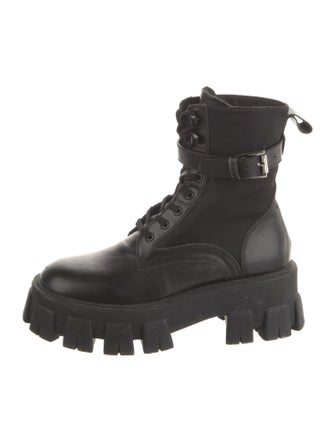 Prada Leather Combat Boots