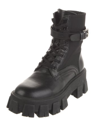 Prada Leather Combat Boots