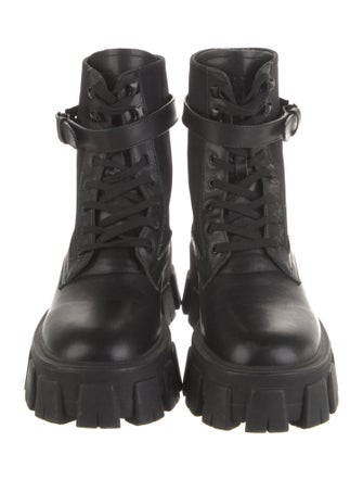 Prada Leather Combat Boots