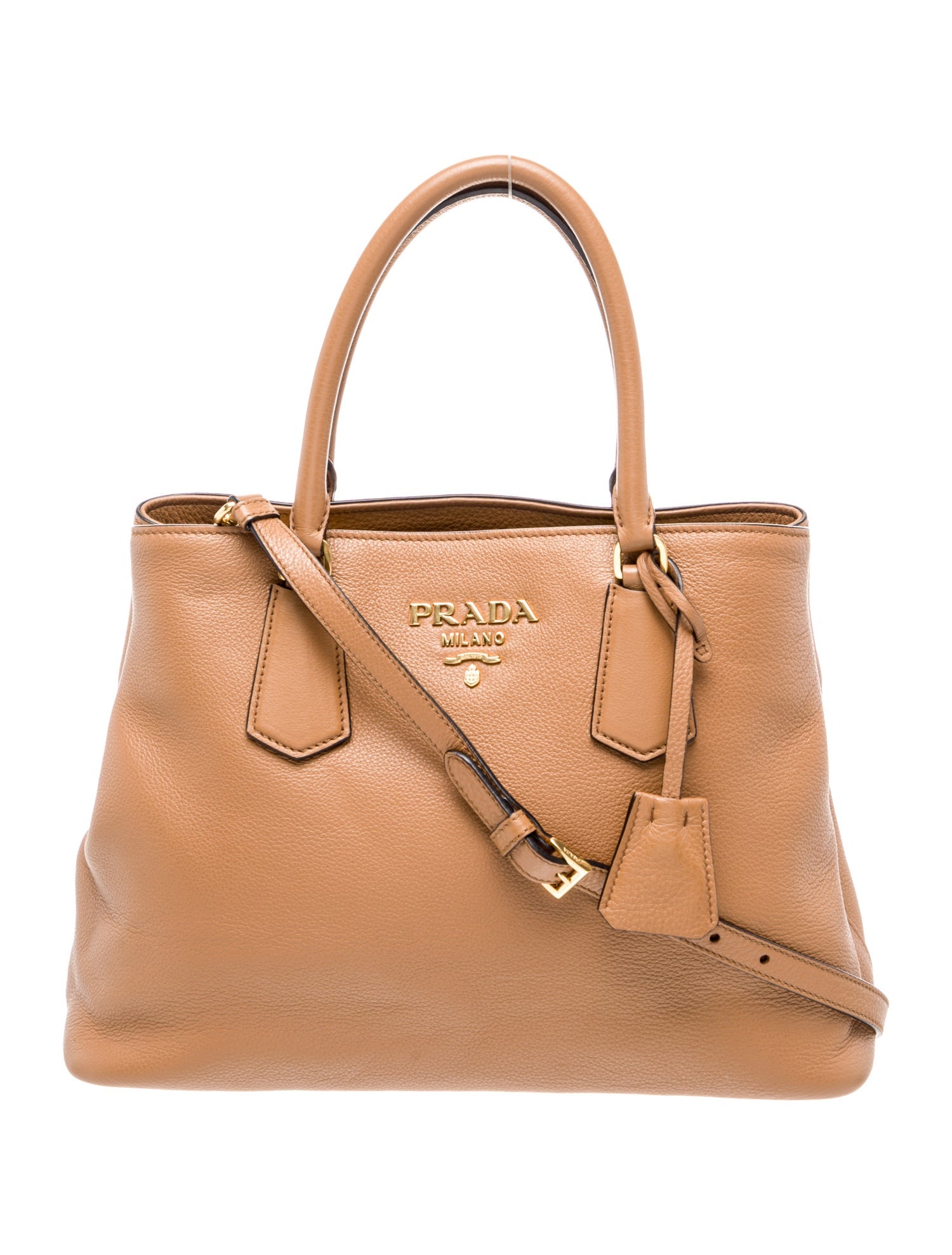 Prada Vitello Phenix Leather Shoulder Bag