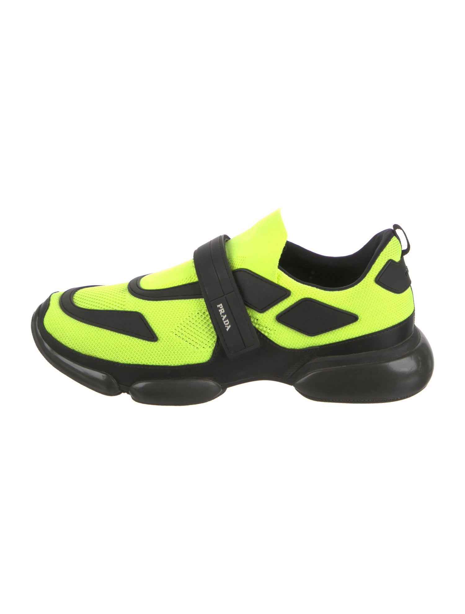 Prada Printed Leather Trim Embellishment Sneakers