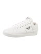 Prada Enameled Metal Triangle Leather Sneakers