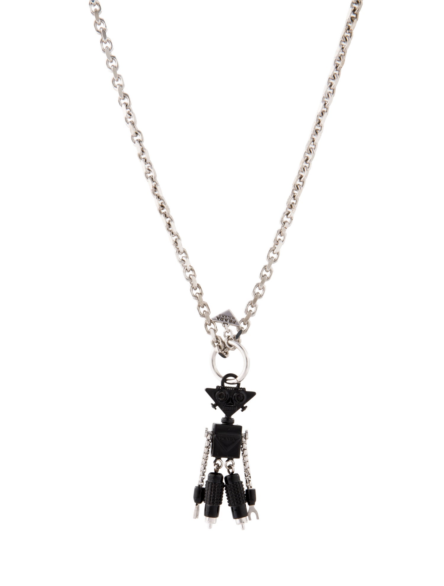 Prada Robot Pendant Necklace