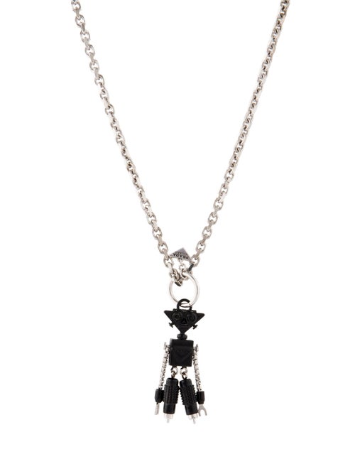 Prada Robot Pendant Necklace