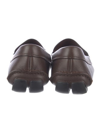 Prada Saffiano Leather Moccasins