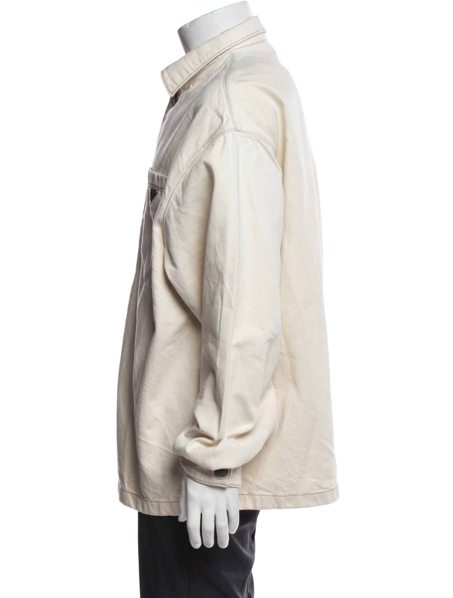 Prada 2022 Enameled Metal Triangle Utility Jacket