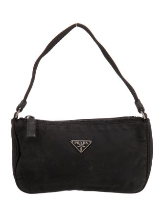 Prada Enameled Metal Triangle Sport Pochette