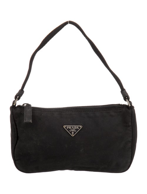 Prada Enameled Metal Triangle Sport Pochette