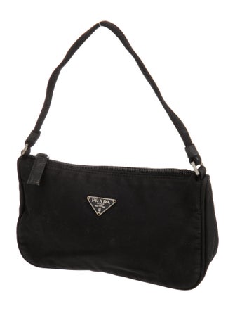 Prada Enameled Metal Triangle Sport Pochette