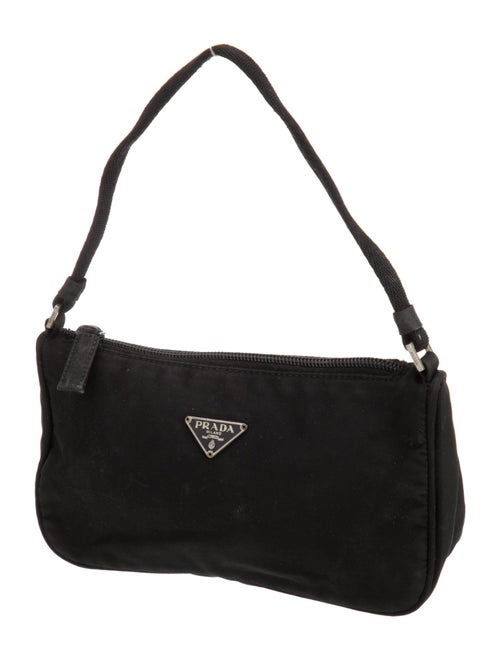 Prada Enameled Metal Triangle Sport Pochette