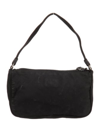 Prada Enameled Metal Triangle Sport Pochette