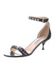 Prada Leather Studded Accents Sandals