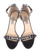 Prada Leather Studded Accents Sandals