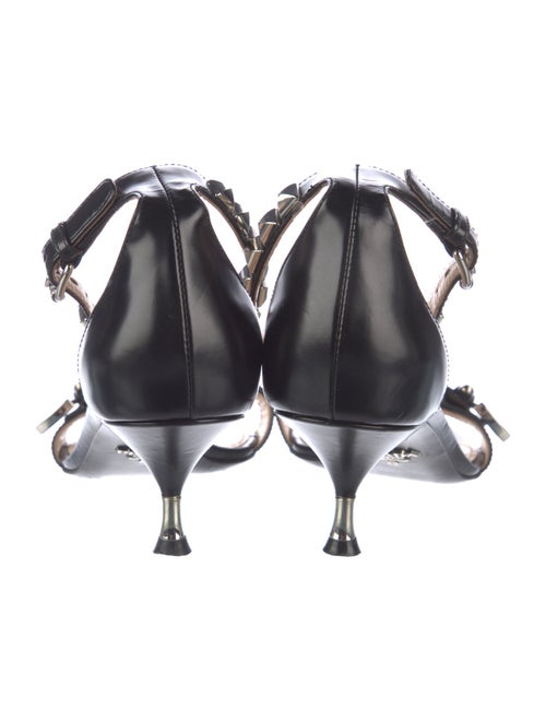 Prada Leather Studded Accents Sandals