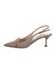 Prada Embossed Leather Slingback Pumps