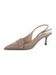 Prada Embossed Leather Slingback Pumps